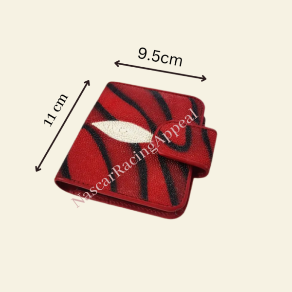 Red stingray leather wallet