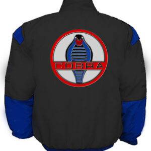 AC Cobra Jacket Black and Dark Blue back | NASCAR Jacket
