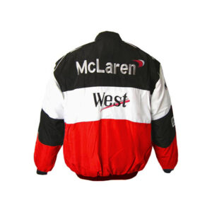 Mercedes Benz Warsteiner McLaren Racing Jacket Black White Red back