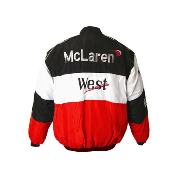 Mercedes Benz Warsteiner McLaren Racing Jacket Black White Red back