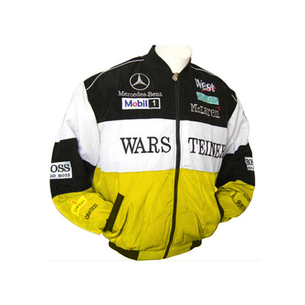 Mercedes Benz Warsteiner McLaren Racing Jacket Black White Yellow front