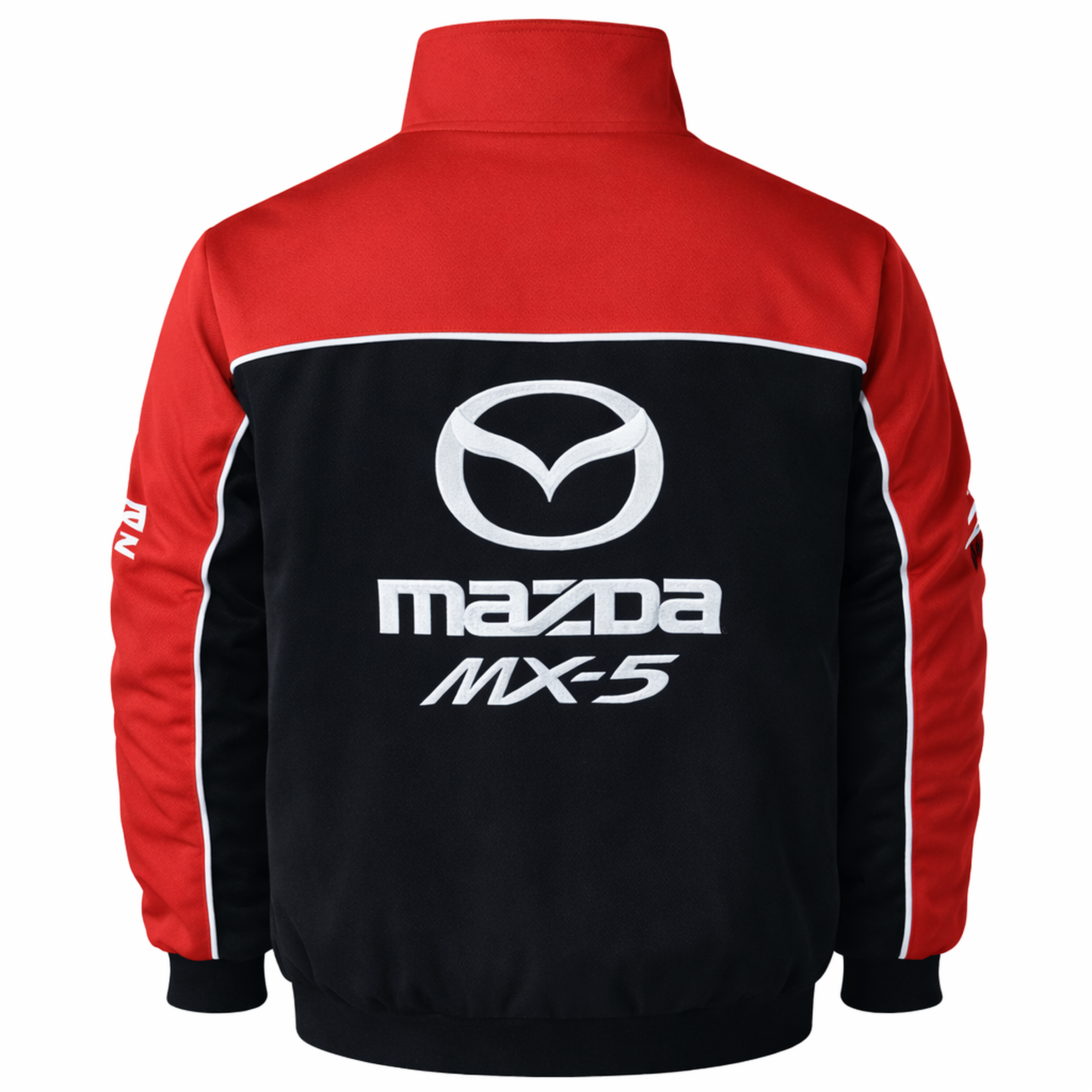 Mazda MX-5 Racing Jacket Black and Dark Red, NASCAR Jacket 2 Mazda MX-5 Racing Jacket Black and Dark Red, NASCAR Jacket - Image 2