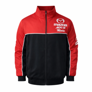 Mazda MX-5 Racing Jacket Black and Dark Red, NASCAR Jacket