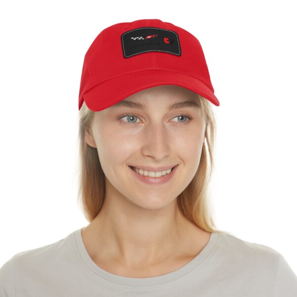 Corvette C7, Red, Personalized Hats, Custom Hats, Custom Company Hats, Business, Teams, Event Hats Dad Hat with Leather Patch - Image 4