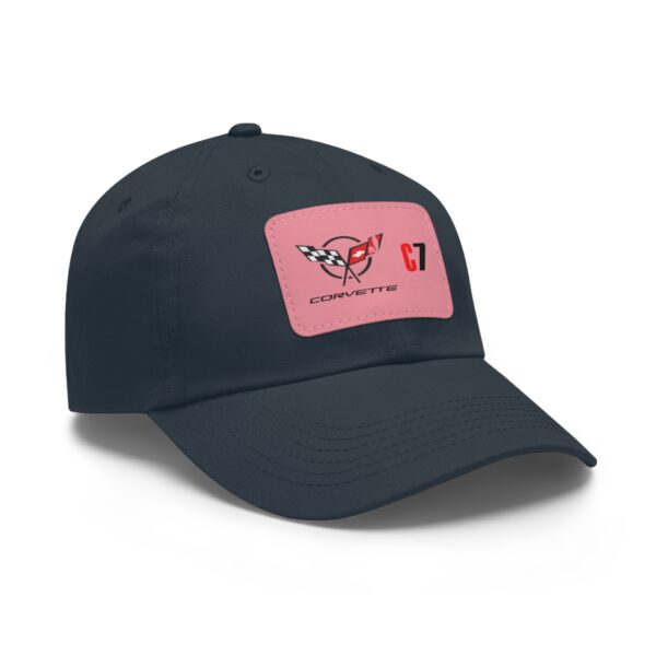 Corvette  C7, Personalized Hats, Custom Hats, Custom Company Hats, Business, Teams, Event Hats Dad Hat with Leather Patch (Rectangle) - Image 34