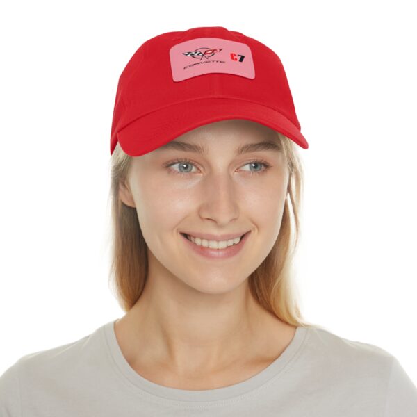 Corvette C7, Red, Personalized Hats, Custom Hats, Custom Company Hats, Business, Teams, Event Hats Dad Hat with Leather Patch - Image 16