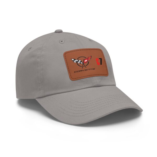 Corvette  C7, Personalized Hats, Custom Hats, Custom Company Hats, Business, Teams, Event Hats Dad Hat with Leather Patch (Rectangle) - Image 10