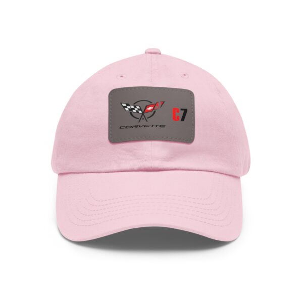 Corvette  C7, Personalized Hats, Custom Hats, Custom Company Hats, Business, Teams, Event Hats Dad Hat with Leather Patch (Rectangle) - Image 17