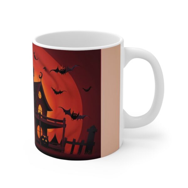 Halloween Coffee Ceramic Mug, halloween Coffee cap, halloween Coffee mug, Coffee mug, ceramic mug, White ceramic mug, 11oz - Image 3