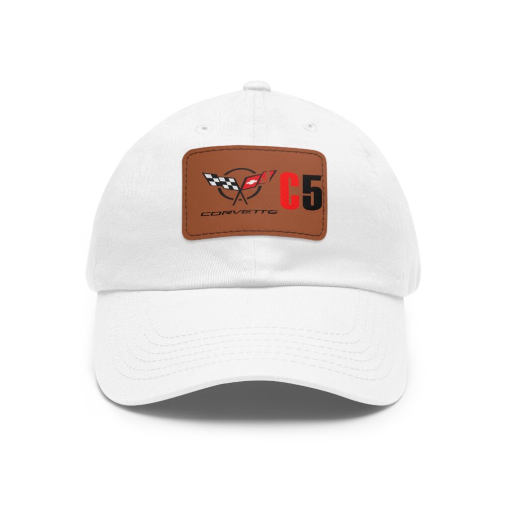 Corvette C5, White, Personalized Hats, Custom Hats, Custom Company Hats, Business, Teams, Event Hats Dad Hat with Leather Patch 14 11745426071206616947 2048