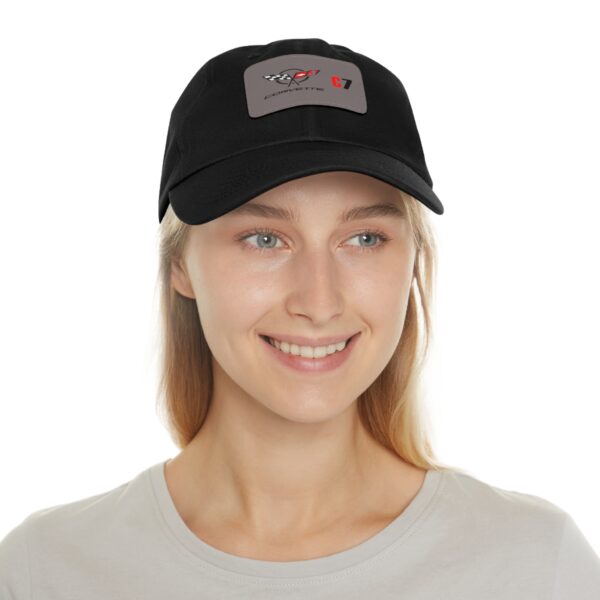 Corvette C7, Black, Personalized Hats, Custom Hats, Custom Company Hats, Business, Teams, Event Hats Dad Hat with Leather Patch - Image 4