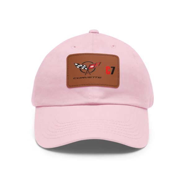 Corvette  C7, Personalized Hats, Custom Hats, Custom Company Hats, Business, Teams, Event Hats Dad Hat with Leather Patch (Rectangle) - Image 21