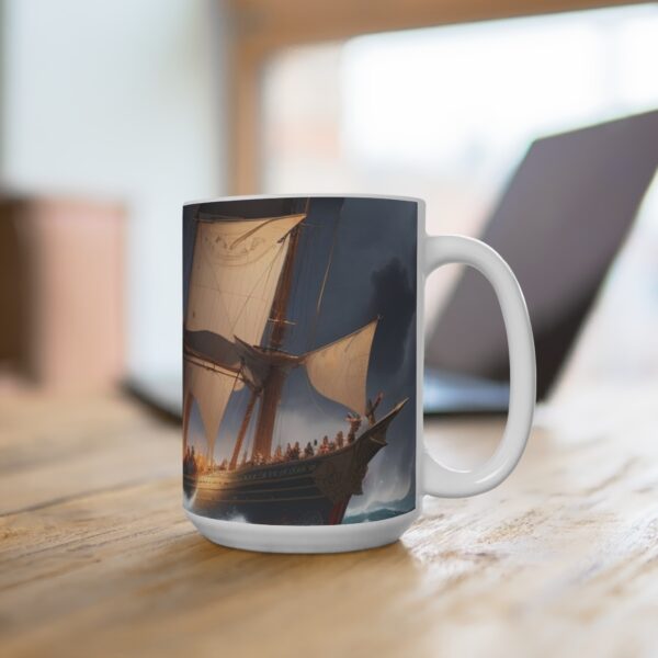 Titanic Ship Coffee Mug celebration Coffee Ceramic Mug, Coffee mug, Coffee mug, celebration ceramic mug, White ceramic mug, 15oz - Image 4