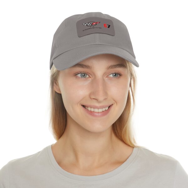 Corvette  C7, Personalized Hats, Custom Hats, Custom Company Hats, Business, Teams, Event Hats Dad Hat with Leather Patch (Rectangle) - Image 8