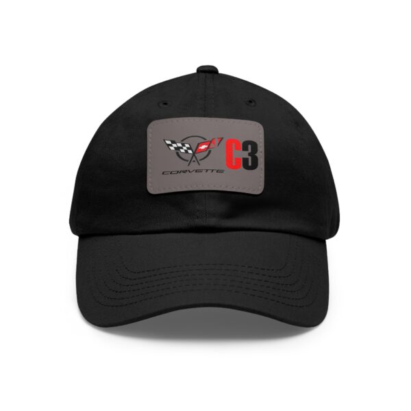 Corvette C3, Black, Personalized Hats, Custom Hats, Custom Company Hats, Business, Teams, Event Hats Dad Hat with Leather Patch