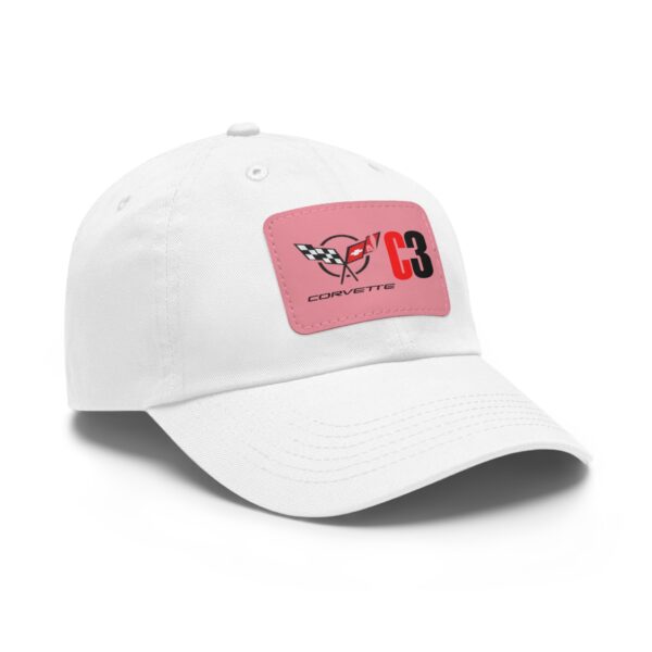 Corvette C3, White, Personalized Hats, Custom Hats, Custom Company Hats, Business, Teams, Event Hats Dad Hat with Leather Patch - Image 10