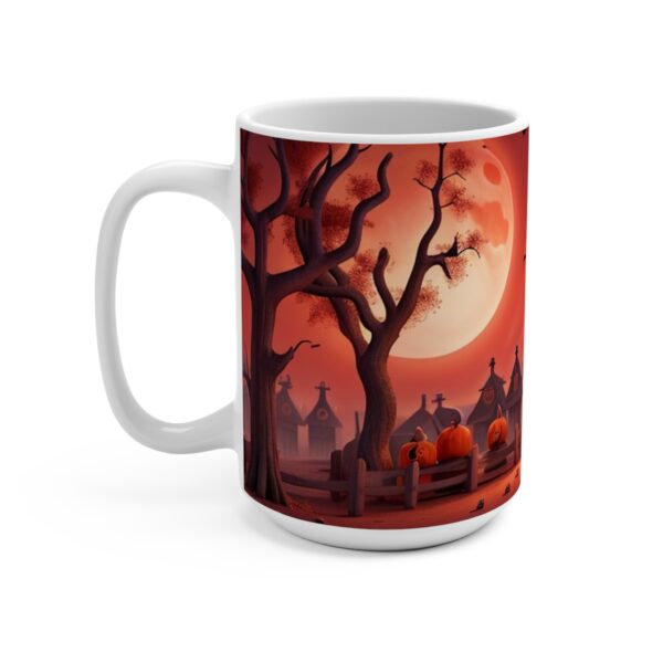 Halloween Coffee Ceramic Mug, halloween Coffee cap, halloween Coffee mug, Coffee mug, ceramic mug, White ceramic mug, 15oz - Image 3