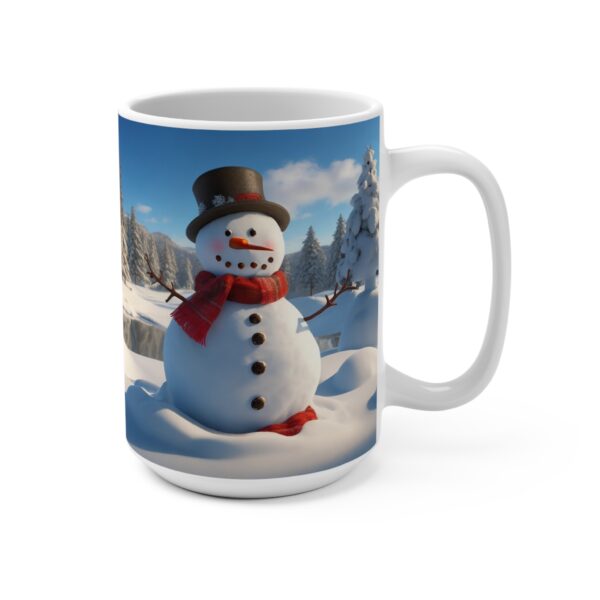 Christmas Merry Coffee Ceramic Mug, Christmas Coffee cap, Christmas Coffee mug, Coffee mug, ceramic mug, Blue White ceramic mug, 15oz - Image 2