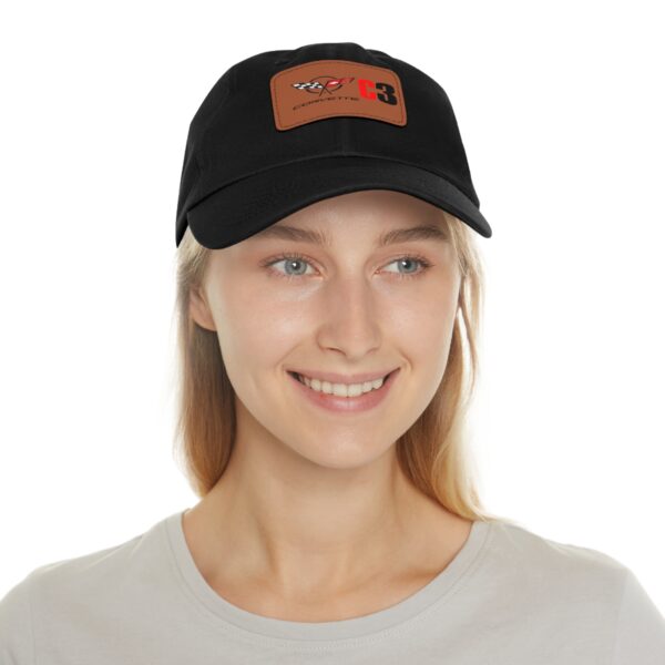 Corvette C3, Black, Personalized Hats, Custom Hats, Custom Company Hats, Business, Teams, Event Hats Dad Hat with Leather Patch - Image 12