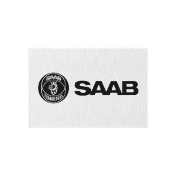 Saab Logo Outdoor Rug, Custom doormat, personalised doormat, personalized Rug, monogram rug, housewarming, closing gift, Custom Rug