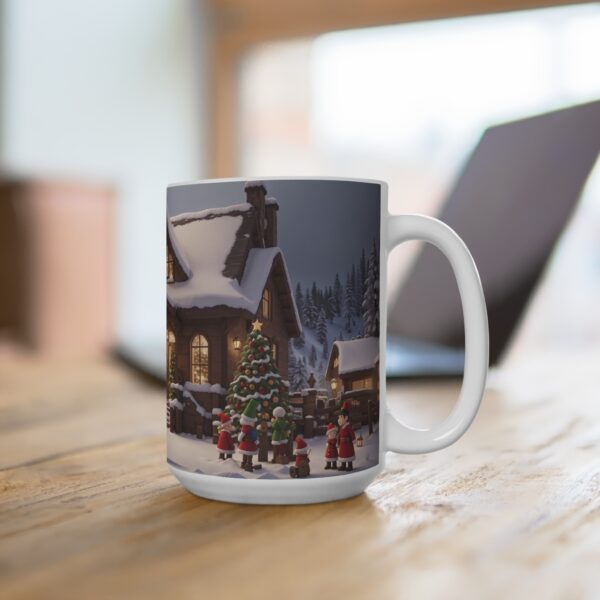 Christmas Merry XMass Coffee Ceramic Mug, Christmas Coffee cap, Christmas Coffee mug, Coffee mug, ceramic mug, White ceramic mug, 15oz - Image 4