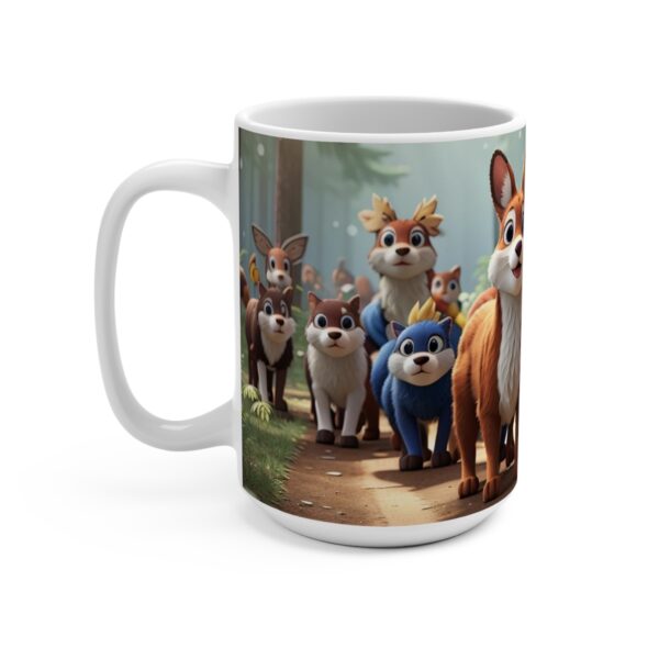 cartoon Coffee Ceramic Mug, cartoon Coffee cap, cartoon Coffee mug, Coffee mug, cartoon ceramic mug, White ceramic mug, 15oz - Image 3