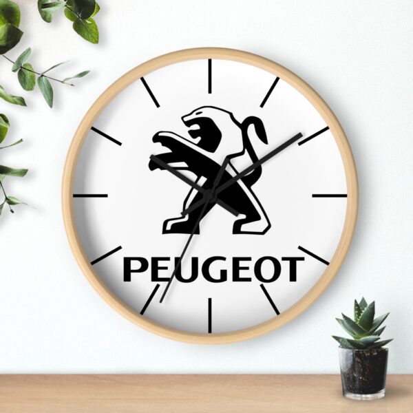 Peugeot Wooden Frame Wall Clock - Image 3
