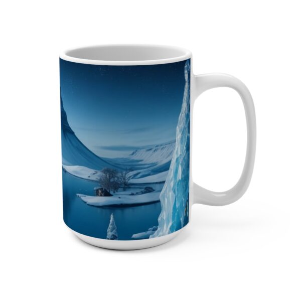 Christmas Merry XMass Coffee Ceramic Mug, Christmas Coffee cap, Christmas Coffee mug, Coffee mug, ceramic mug, Blue White ceramic mug, 15oz - Image 2