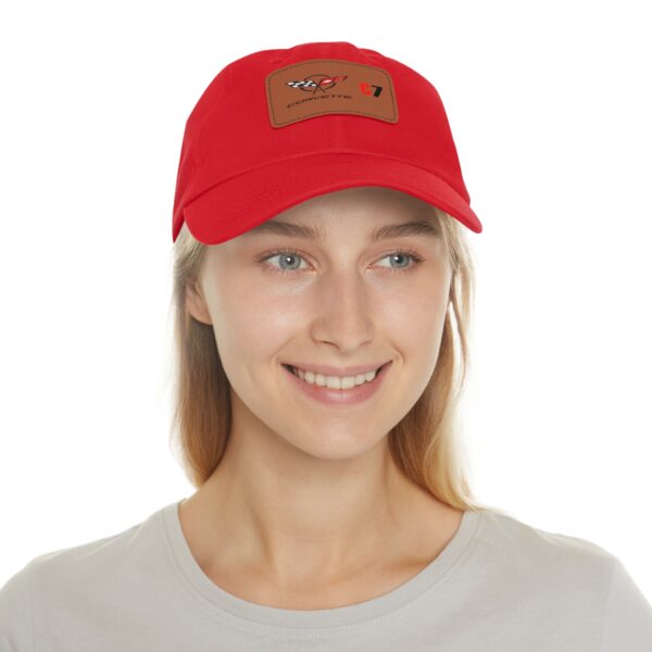 Corvette C7, Red, Personalized Hats, Custom Hats, Custom Company Hats, Business, Teams, Event Hats Dad Hat with Leather Patch - Image 12