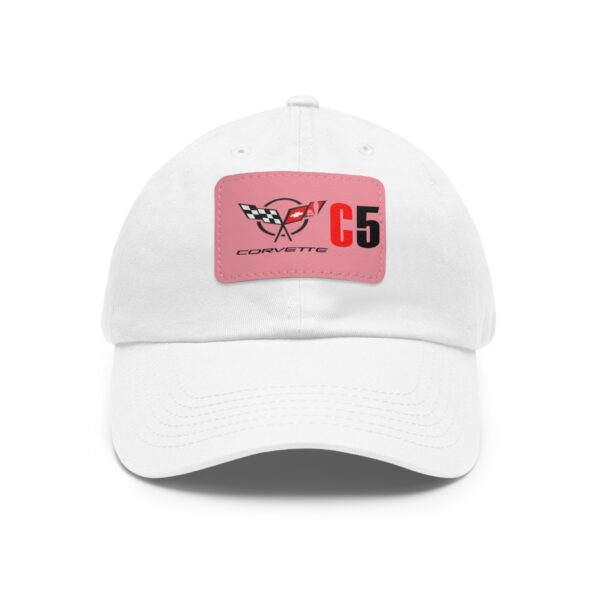 Corvette C5, White, Personalized Hats, Custom Hats, Custom Company Hats, Business, Teams, Event Hats Dad Hat with Leather Patch - Image 9