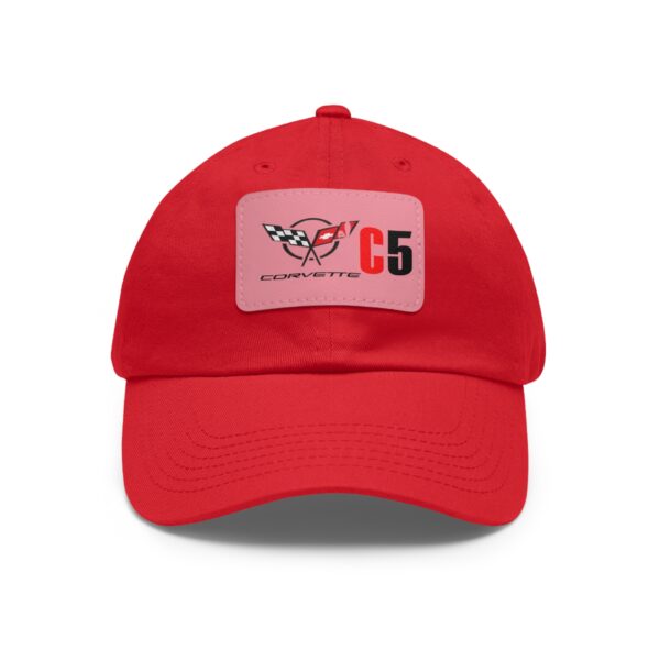 Corvette C5, Red, Personalized Hats, Custom Hats, Custom Company Hats, Business, Teams, Event Hats Dad Hat with Leather Patch - Image 13