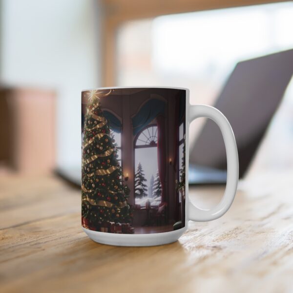 Christmas Merry XMass Coffee Ceramic Mug, Christmas Coffee cap, Christmas Coffee mug, Coffee mug, ceramic mug, White ceramic mug, 15oz - Image 4