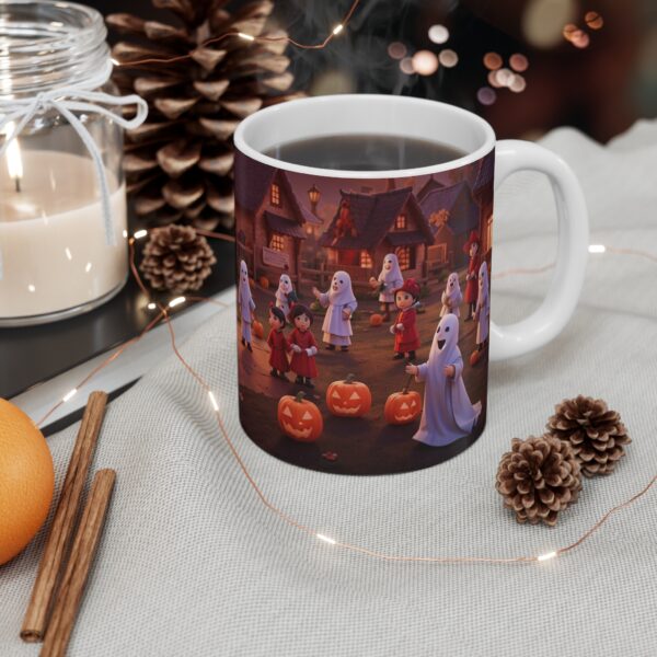 Halloween Coffee Ceramic Mug, halloween Coffee cap, halloween Coffee mug, Coffee mug, ceramic mug, White ceramic mug, 11oz - Image 4