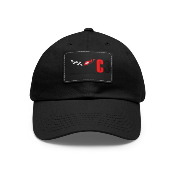 Corvette C3, Black, Personalized Hats, Custom Hats, Custom Company Hats, Business, Teams, Event Hats Dad Hat with Leather Patch - Image 5
