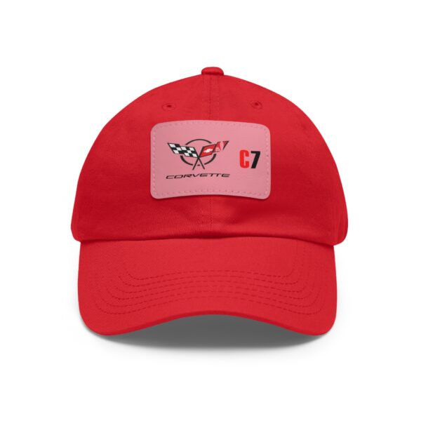 Corvette C7, Red, Personalized Hats, Custom Hats, Custom Company Hats, Business, Teams, Event Hats Dad Hat with Leather Patch - Image 13