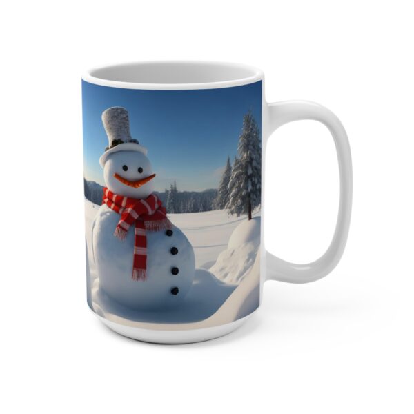 Christmas Merry XMass Coffee Ceramic Mug, Christmas Coffee cap, Christmas Coffee mug, Coffee mug, ceramic mug, Blue White ceramic mug, 15oz - Image 2