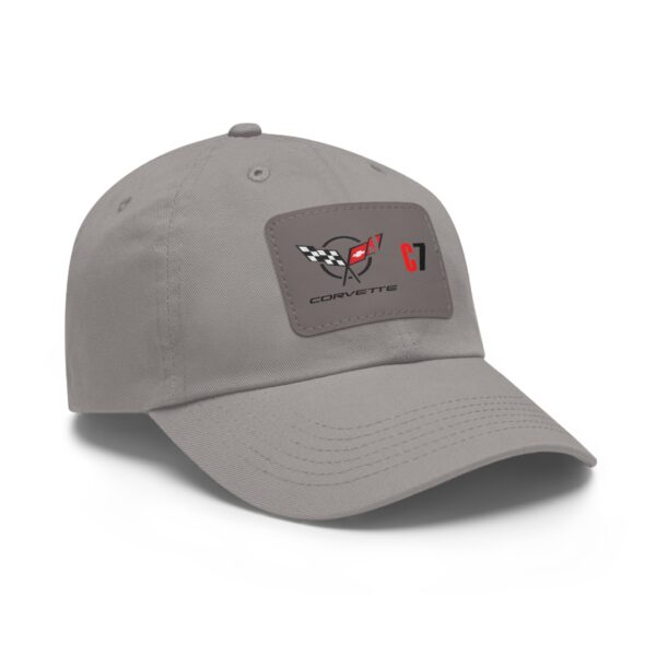 Corvette  C7, Personalized Hats, Custom Hats, Custom Company Hats, Business, Teams, Event Hats Dad Hat with Leather Patch (Rectangle) - Image 6