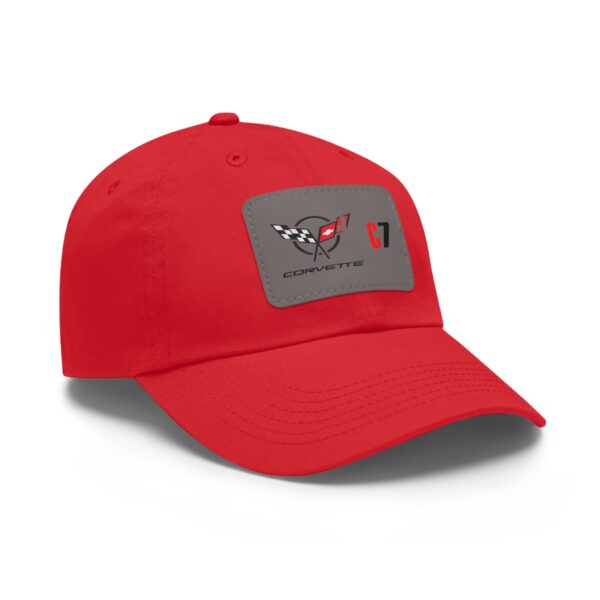 Corvette C7, Red, Personalized Hats, Custom Hats, Custom Company Hats, Business, Teams, Event Hats Dad Hat with Leather Patch - Image 6