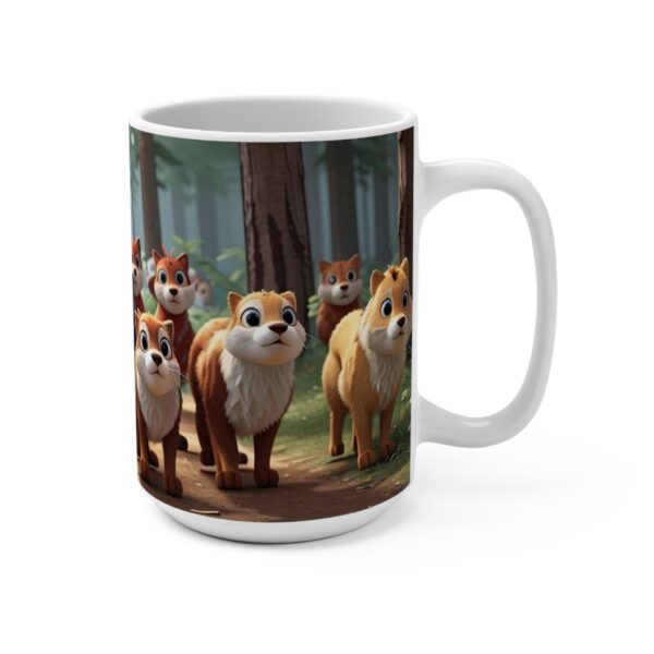 cartoon Coffee Ceramic Mug, cartoon Coffee cap, cartoon Coffee mug, Coffee mug, cartoon ceramic mug, White ceramic mug, 15oz - Image 2