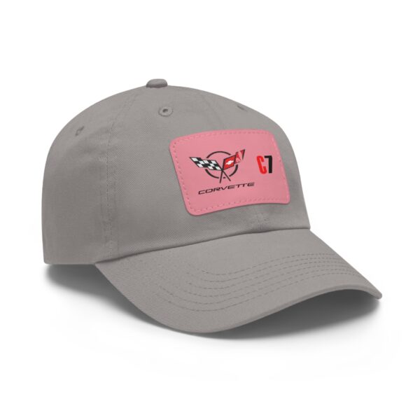 Corvette  C7, Personalized Hats, Custom Hats, Custom Company Hats, Business, Teams, Event Hats Dad Hat with Leather Patch (Rectangle) - Image 14