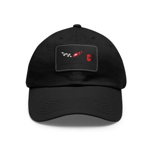 Corvette C7, Black, Personalized Hats, Custom Hats, Custom Company Hats, Business, Teams, Event Hats Dad Hat with Leather Patch - Image 5