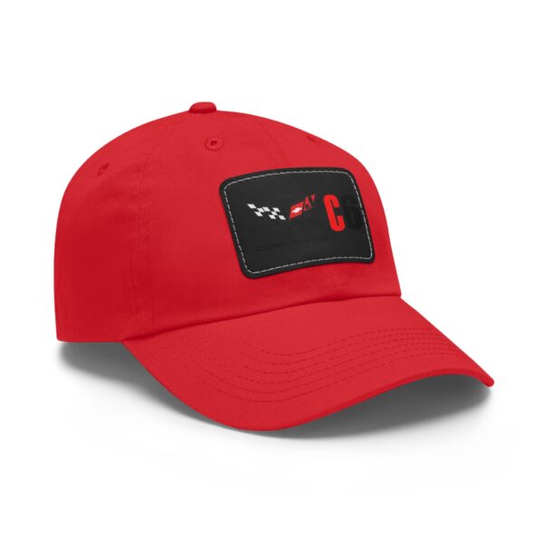 Corvette C6, Red, Personalized Hats, Custom Hats, Custom Company Hats, Business, Teams, Event Hats Dad Hat with Leather Patch - Image 2