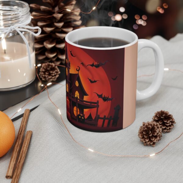 Halloween Coffee Ceramic Mug, halloween Coffee cap, halloween Coffee mug, Coffee mug, ceramic mug, White ceramic mug, 11oz - Image 4