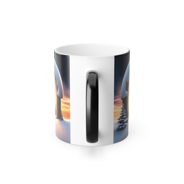 3D Snowman In Snowflakes Color Morphing Mug, Formula 1, ceramic mugs, coffee mugs, office water mugs, hot drink mugs, F1 water Mug, 11oz - Image 2