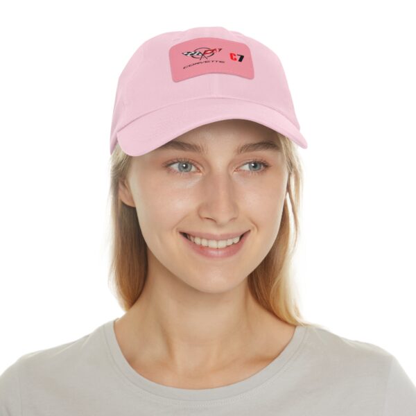 Corvette  C7, Personalized Hats, Custom Hats, Custom Company Hats, Business, Teams, Event Hats Dad Hat with Leather Patch (Rectangle) - Image 28