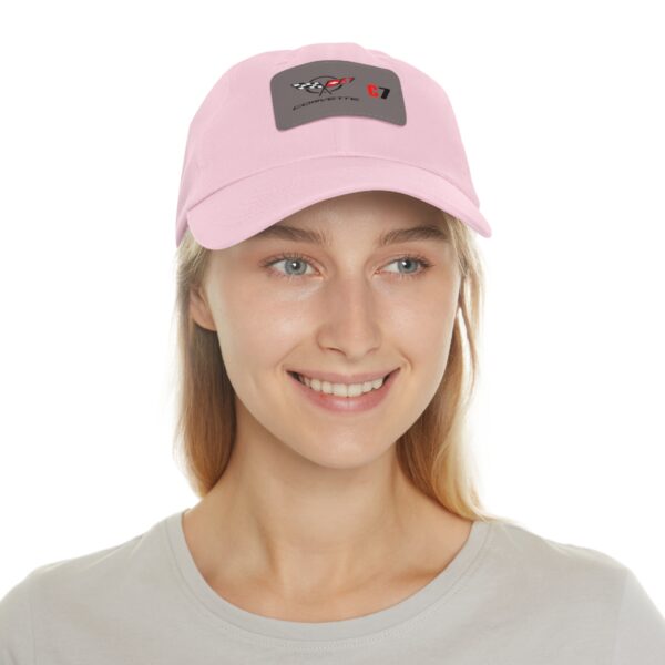 Corvette  C7, Personalized Hats, Custom Hats, Custom Company Hats, Business, Teams, Event Hats Dad Hat with Leather Patch (Rectangle) - Image 20