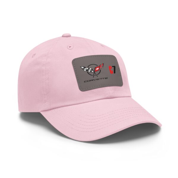 Corvette  C7, Personalized Hats, Custom Hats, Custom Company Hats, Business, Teams, Event Hats Dad Hat with Leather Patch (Rectangle) - Image 18