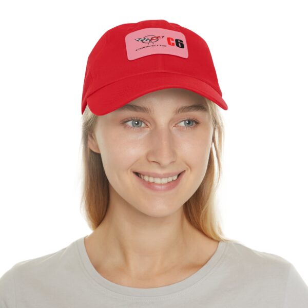 Corvette C6, Red, Personalized Hats, Custom Hats, Custom Company Hats, Business, Teams, Event Hats Dad Hat with Leather Patch - Image 16