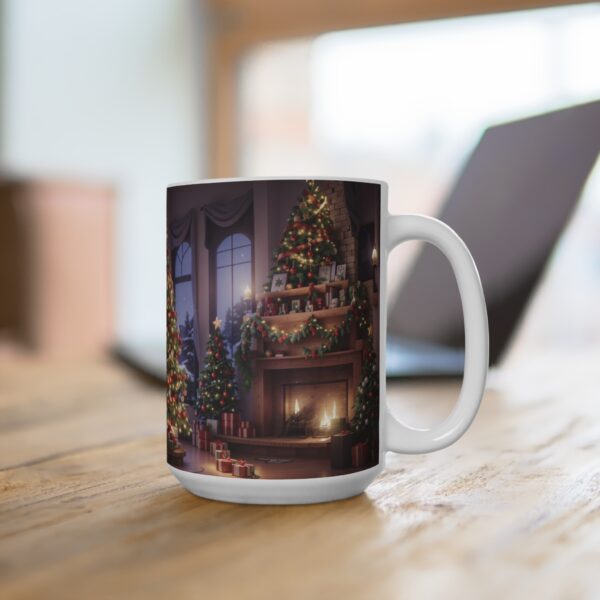 Christmas Merry XMass Coffee Ceramic Mug, Christmas Coffee cap, Christmas Coffee mug, Coffee mug, ceramic mug, White ceramic mug, 15oz - Image 4