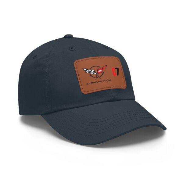 Corvette  C7, Personalized Hats, Custom Hats, Custom Company Hats, Business, Teams, Event Hats Dad Hat with Leather Patch (Rectangle) - Image 30